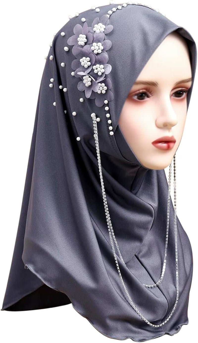 NICEYST Fashion Long Hijab Scarf for Women Girls Muslim Islamic Under Scarf Hat Long Hijabs Cap Instant Turbans Wrap - Image 4